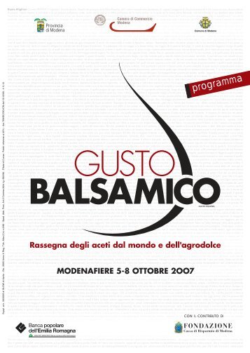 programma - Gusto Balsamico