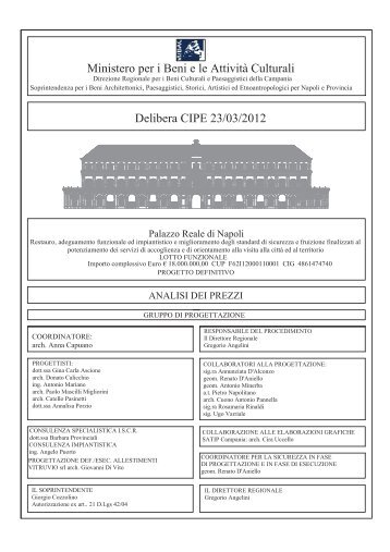 Analisi dei prezzi: restauro e adeguamento