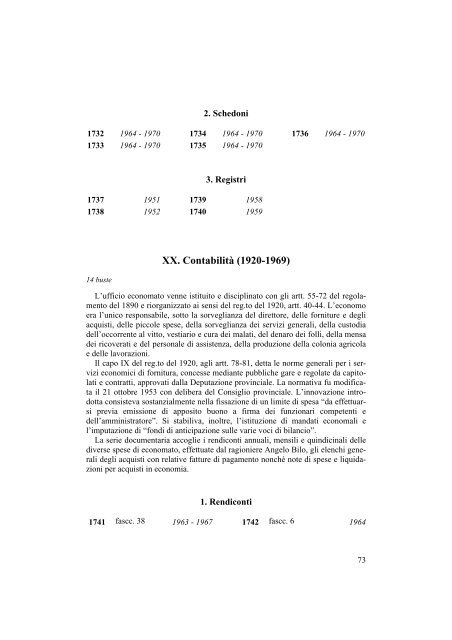 Inventario - Carte da legare