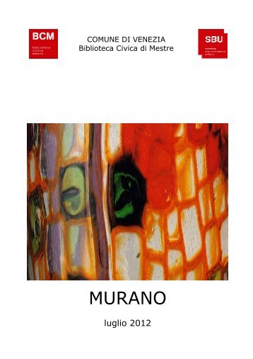 Bibliografia Progetto Murano - SBU - Comune di Venezia