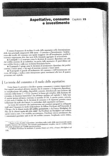 capitolo 15, edizione 2009 del Blanchard - Economia