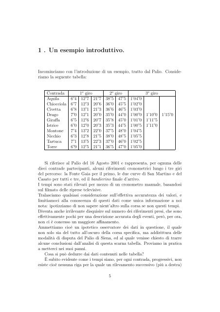 università degli studi di siena facoltà di scienze matematiche, fisiche ...