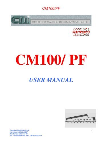 CM100/PF - chemical machining spa