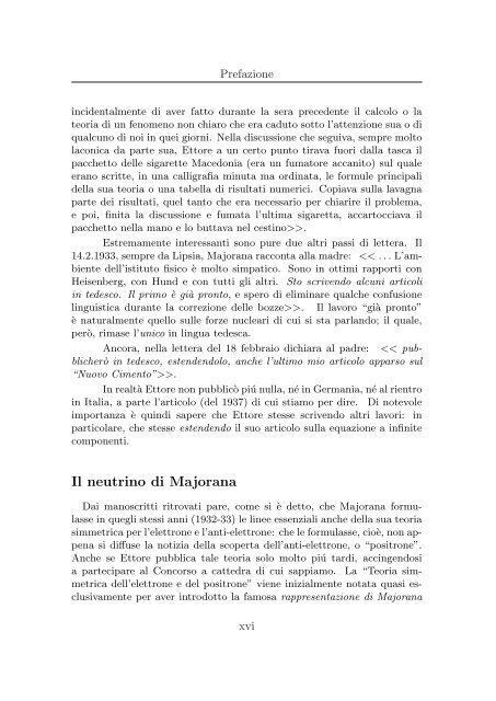 Ettore Majorana: Appunti di Fisica Teorica - Università degli studi di ...