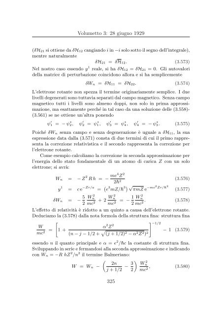 Ettore Majorana: Appunti di Fisica Teorica - Università degli studi di ...