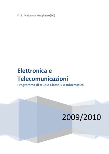 Documento finale: Elettronica e Telecomunicazioni - Luca Carabetta