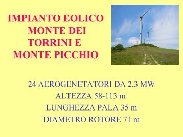 IMPIANTO EOLICO MONTE DEI TORRINI E MONTE PICCHIO