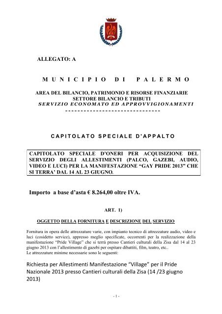 ALLEGATO: A - Comune di Palermo