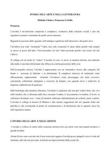 Invidia nell'arte e nella letteratura.pdf - ARIELE - Associazione ...