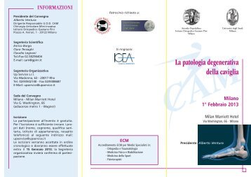 La patologia degenerativa della caviglia - Upservice.it