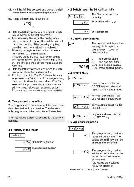 Operating Instructions Electronic Totalizer E5024E0402 - Download