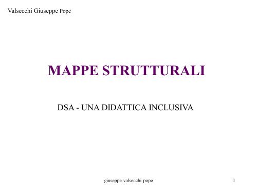 Giuseppe Valsecchi - MAPPE STRUTTURALI - Studio in mappa