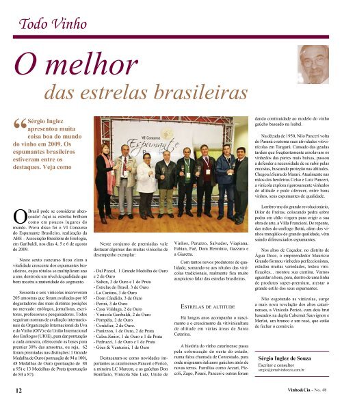 Vinhos, restaurantes, lojas, eventos, dicas, humor - Jornal Vinho & Cia