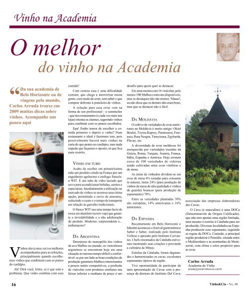 Vinhos, restaurantes, lojas, eventos, dicas, humor - Jornal Vinho & Cia