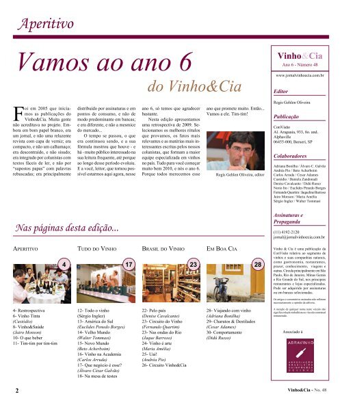 Vinhos, restaurantes, lojas, eventos, dicas, humor - Jornal Vinho & Cia