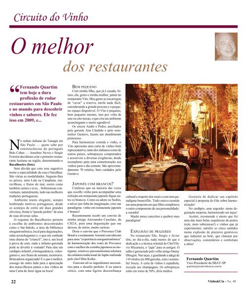 Vinhos, restaurantes, lojas, eventos, dicas, humor - Jornal Vinho & Cia