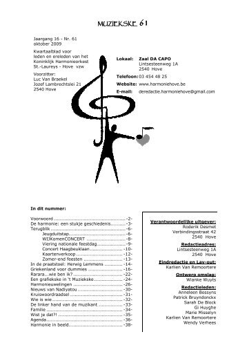 Muziekske 60 - juli 2009 - Koninklijk Harmonieorkest Sint-Laureys ...