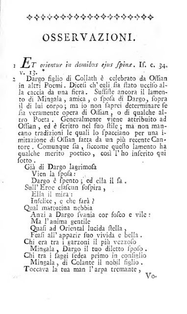 Poesie di Ossian figlio di Fingal antico poeta Celtico