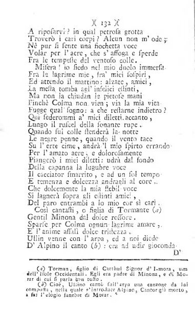 Poesie di Ossian figlio di Fingal antico poeta Celtico