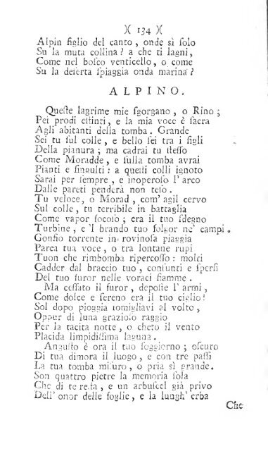 Poesie di Ossian figlio di Fingal antico poeta Celtico