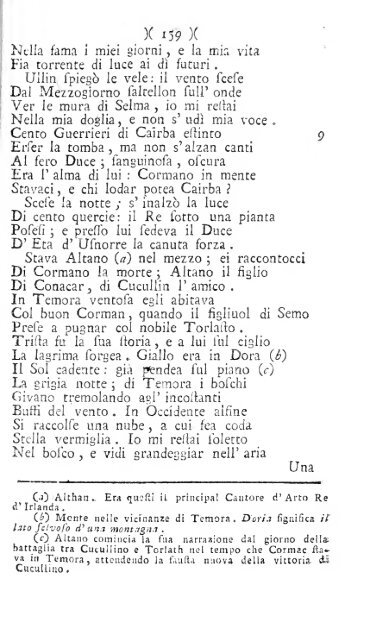 Poesie di Ossian figlio di Fingal antico poeta Celtico