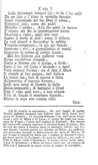 Poesie di Ossian figlio di Fingal antico poeta Celtico