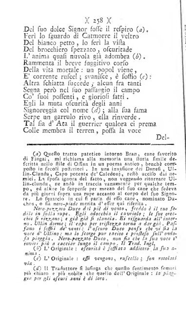 Poesie di Ossian figlio di Fingal antico poeta Celtico