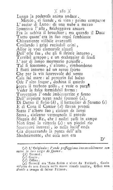 Poesie di Ossian figlio di Fingal antico poeta Celtico