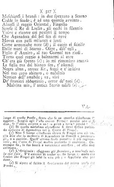 Poesie di Ossian figlio di Fingal antico poeta Celtico