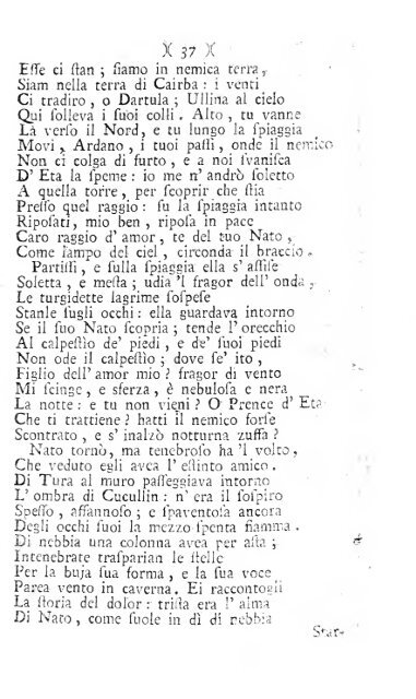 Poesie di Ossian figlio di Fingal antico poeta Celtico