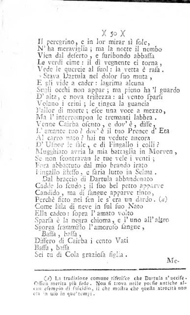 Poesie di Ossian figlio di Fingal antico poeta Celtico