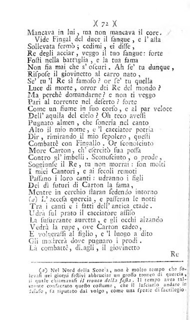 Poesie di Ossian figlio di Fingal antico poeta Celtico