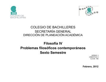 Filosofía IV - Colegio de Bachilleres