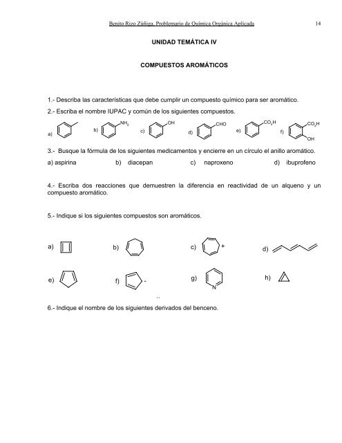 Problemario de Química Orgánica Aplicada - biblioteca upibi ...