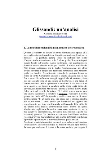 G. Ligeti: Glissandi - un'analisi - Carmine Emanuele Cella