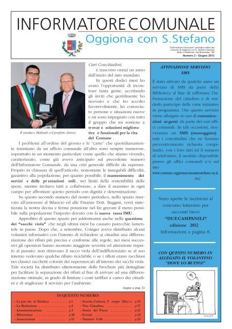 INFORMATORE.pdf - Comune di Oggiona con Santo Stefano