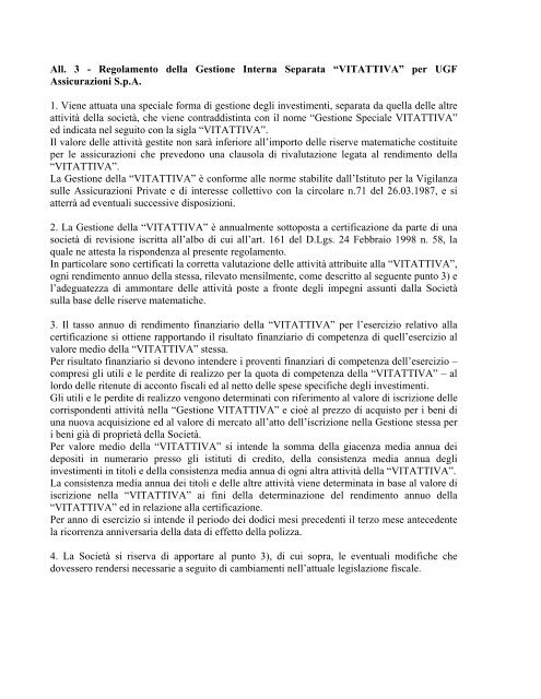 Documento sull'erogazione delle rendite - Alifond