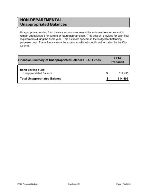 FY14 Proposed Budget - City of Springfield