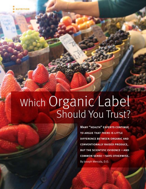 Organic Foods: Know the Facts - Dr. Trent Maly