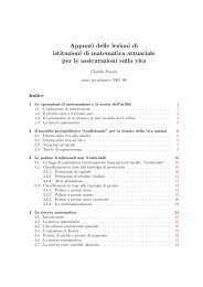 Appunti delle lezioni di istituzioni di matematica attuariale per le ...