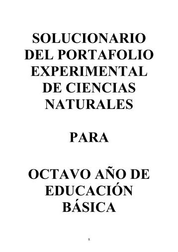 solucionario del portafolio experimental de ciencias naturales para ...