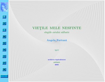Angela Furtună - Vieţile mele nesfinte (Elegiile ... - Equivalences.org