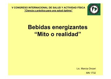 Bebidas energizantes “Mito o realidad” - Felipe Isidro Donate