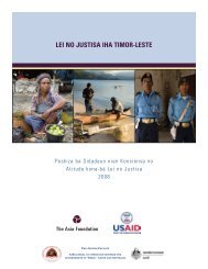 LEI NO JUSTISA IHA TIMOR-LESTE - La'o Hamutuk