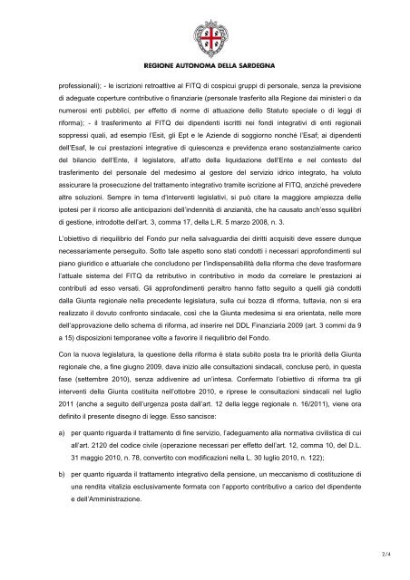 Delibera n. 39/26 del 2011 All. 39/26 Relazione [file .pdf] - Regione ...