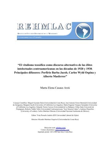 “El vitalismo teosófico como discurso alternativo de las ... - rehmlac