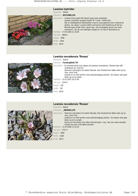 Alpine Planter - Rhodospecialisten.dk