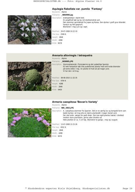 Alpine Planter - Rhodospecialisten.dk