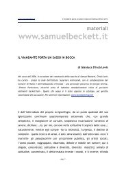 Il viandante porta un sasso in bocca - Samuel Beckett