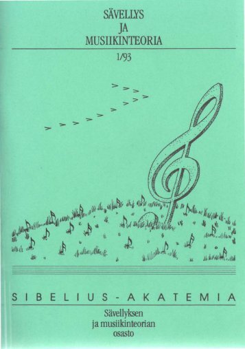 Sävellys ja musiikinteoria 1/93 - Sibelius-Akatemia